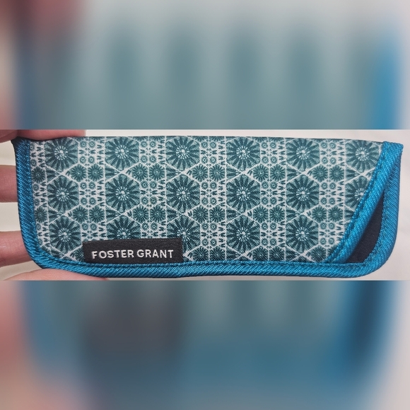 Foster Grant Reading Glasses Slim Lace Soft Sleeve Case Lot Of 3 Pink Teal Blue - Picture 5 of 10